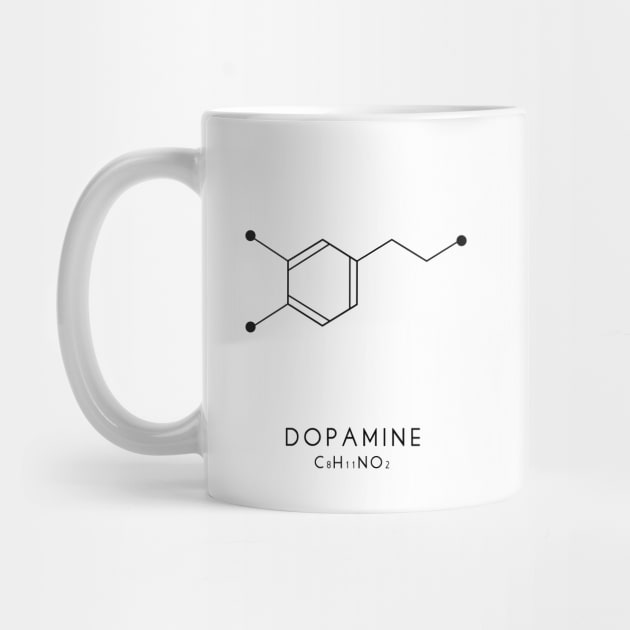 Dopamine Molecular Structure - White by typelab